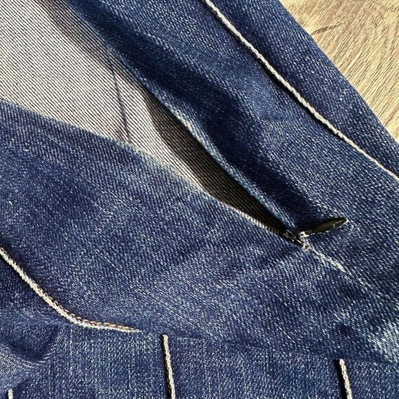 Icon‎ National San Francisco Denim Skirt Sz M w/ Buttons 100% Cotton Rare - Picture 5 of 8